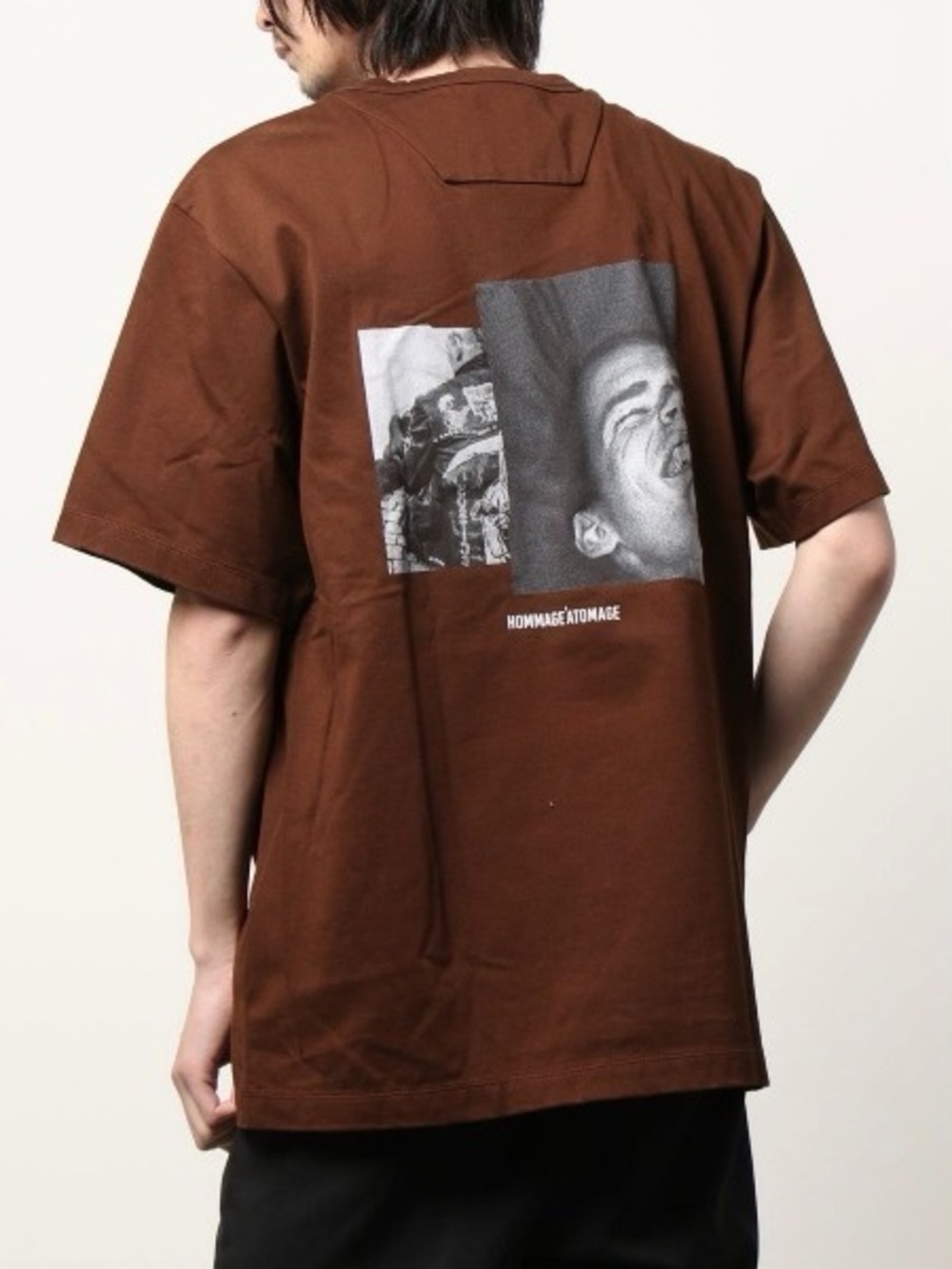Juun.J graphic Korea short-sleeve brown T-shirt photo print hommage men’s XL